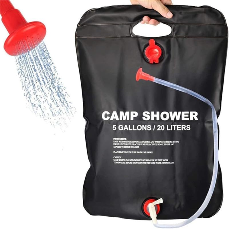 Outdoor Solar Shower Bag Portable Camping Bath Kit with Hose Shower Head Adjustable Valve for Hiking Trekking Travel Beach Fishing Durable PVC Leak Proof-25 Liter-image-24
