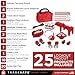 TRADESAFE Professional Lockout Tagout Kit - Loto Locks, Gate Valve Lock, Ball Valve Lockout, Circuit Breaker Locks, Hasps, Plug Lock, Cable Lockout, Tag Out Tags and Ties Set (2 Keys Per Lock)