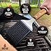 BBQ-Aid Grill Brush and Scraper for Barbecue – Grill Brush for Outdoor Grill with Extended, Large Wooden Handle and Replaceable Stainless Steel Bristles Head –No Scratch- BBQ Grill Brush for Any Grill