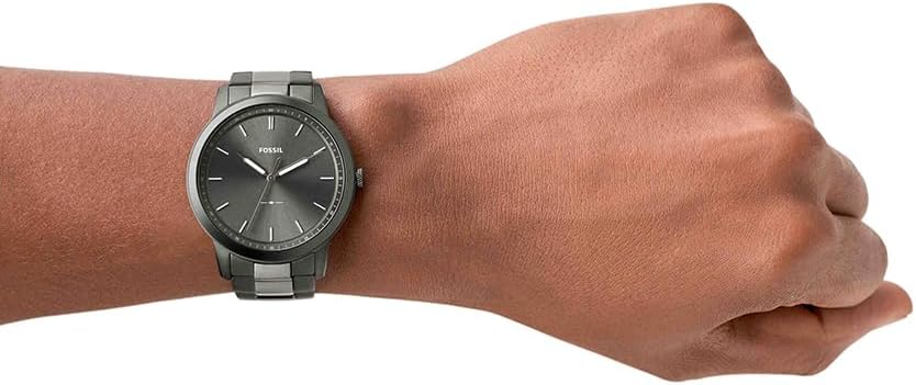 Relógio Masculino Fossil Minimalist, Quartzo, Aço Inoxidável, Três Ponteiros Relógio Masculino Fossil Minimalist, Quartzo, Aço Inoxidável, Três Ponteiros