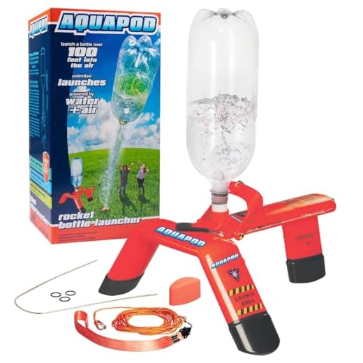 The Original AquaPod Rocket Bottle Launcher Kit - Launches Soda Bottles 100 Ft Up in The Air - Cool Educational DIY STEM Kit- Fun Holiday & Birthday Gift for Kids & Teens - Great Science Outdoor Toy