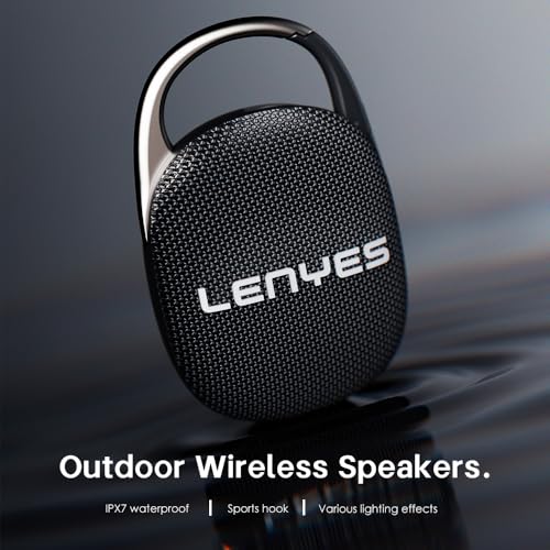 Image of Lenyes S235 Portable Bluetooth Speaker | 8W HD Sound with Deep Bass | IPX7 Waterproof | Bluetooth v5.3 | 5H Playtime | Clip-On Travel Design | Compact Outdoor Wireless Speaker