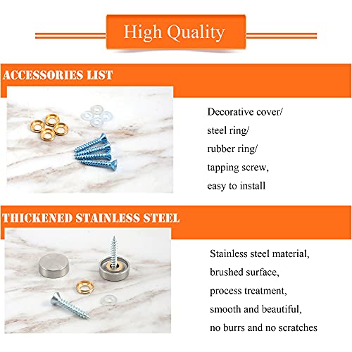 Set di 40 viti da specchio Chiodi a Specchio in