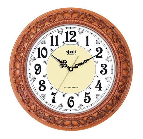 Image of Ajanta Vintage Silent Sweep Clock (Maple Wood)