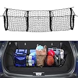 Ysemco カーゴネット 3段収納ネット 110×30×30cm トランクネット ラゲッジネット 伸縮性強い フック付属 荷物固定や収納 車種汎用 (110*30*30)