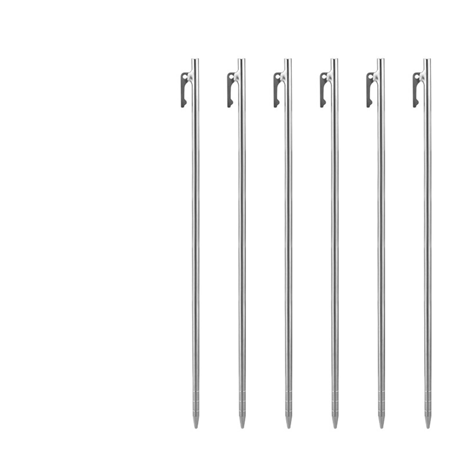 Zeltheringe, 6Pcs Titan Legierung Heavy Duty Zelt Heringe Outdoor Camping Stakes Robust Baldachin Nägel Boden Pins(40cm 6pcs)