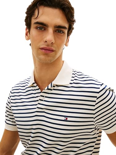 Image of Tommy Hilfiger Mens Short Sleeve Casual Polo Shirts in Regular Fit with Liquid Cotton