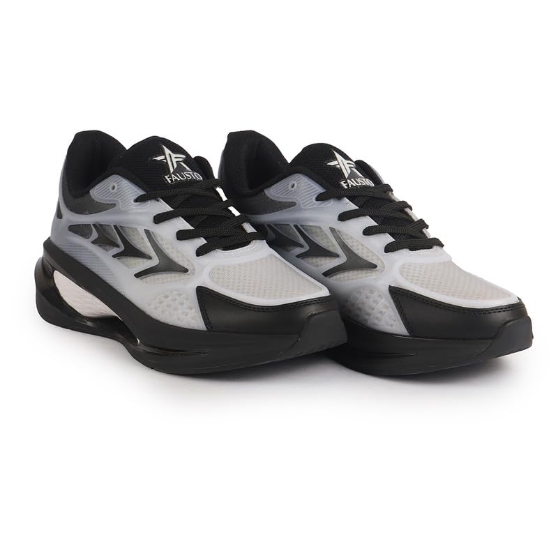 Image of FAUSTO Men's Sports Running Sneakers|Memory Cushion and Anti-Skid Bounce Back Phylon Sole|All Day Comfortable Walking Shoes|Gym and Training Shoes