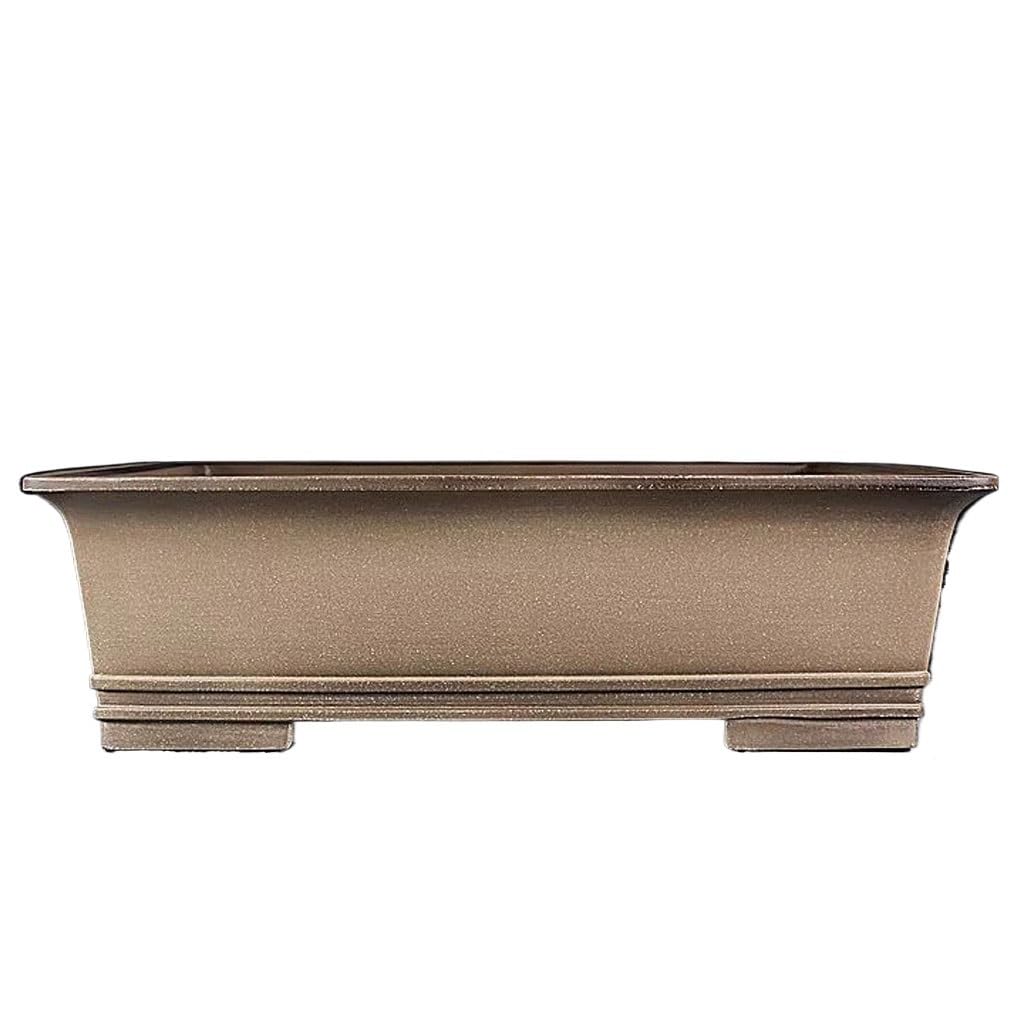 GELASIGE Flower Pots Plant Pots Purple Clay Bonsai Flower Pots Handmade Large Rectangular Pots Clay Green Plant Pots 21in Outdoor Flower Pots