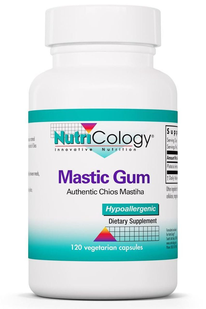 NutriCology Mastic Gum Chios Resin Digestive, 240 Capsules 240 Count (Pack of 1)