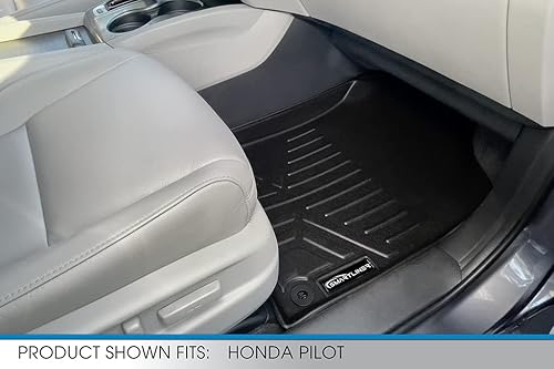 Miniatura 3 de SMARTLINER Revestimientos de suelo de ajuste personalizado, para Honda Pilot 2016-2022, revestimiento de primera fila solo - Revestimientos de piso