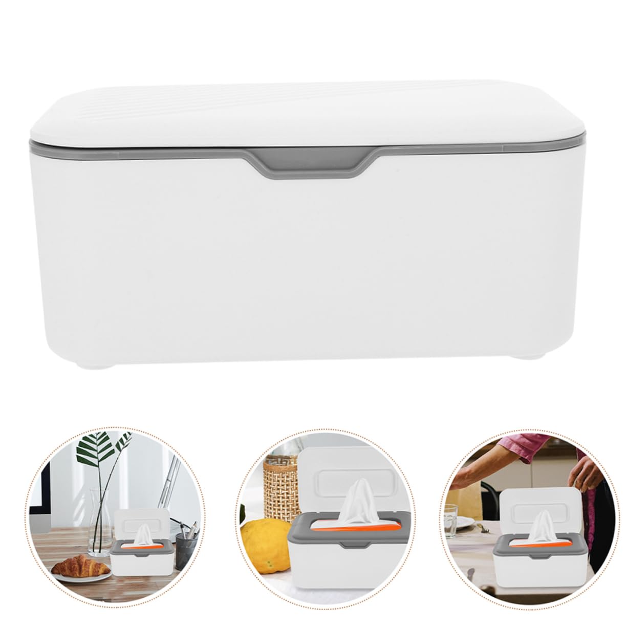 ABOOFAN Distributeur de Lingettes Portable Léger en Pp, Étui à Lingettes de Voyage Rechargeable, Facile à Utiliser, Lot de 2pcs pour Tiroirs