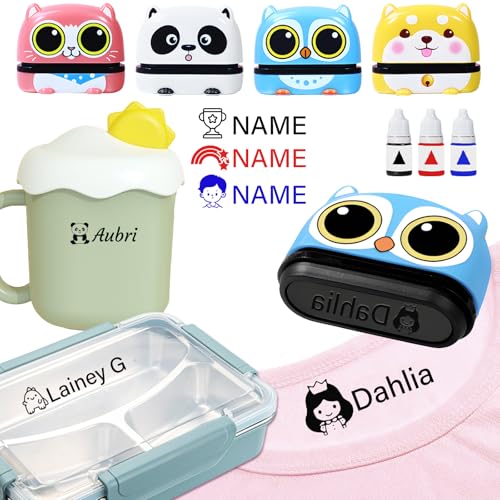 Sello Ropa Niños Personalizado - Sellos Impermeable con Nombre Marcador Personalizados, Sello de Tinta Textil, Sellos Personalizable, Material Escolar Para Jardín de Infantes.