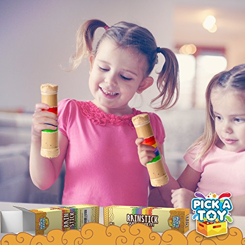 image for PICK A TOY Rain Stick Baby Toy for Kids and Adults Wooden Sensory Tube