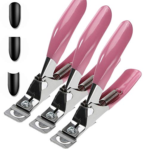 Acrylic Nail Clipper 3 Pcs Nail Tips Cutter Adjustable Rustproof Stainless Steel Nail Catcher Trimmer For Artificial Nail Art Manicure Tools