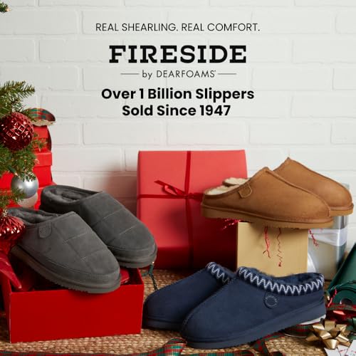 Image of Fireside by Dearfoams Men's Grafton Shearling Indoor /Outdoor Clog