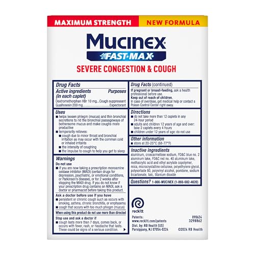 Mucinex Fast-Max Maximum Strength Severe Congestion & Cough Caplets, 20ct - image 7
