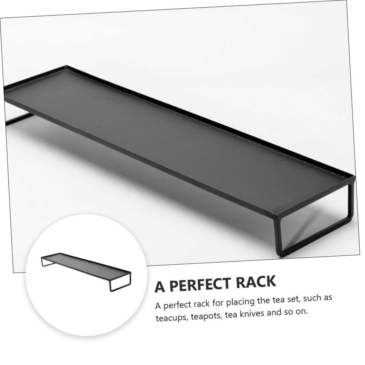 VALICLUD 1Pc Multipurpose Iron Teaware Shelf Compact Storage Rack for Teapots Cups Plants Iron Craft Rack for Home Kitchen Garden