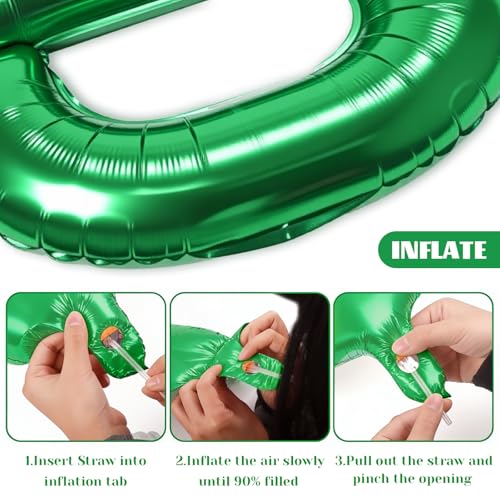 Image of 16in St Patricks Day Party Decorations Balloons-Classic Shamrocks Green LUCKY IN LOVE St Patricks day Inflatables Lucky Irish Balloons Decor Saint Patricks Day&Green party Decorations