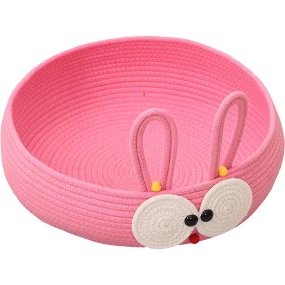 Panier de lit rond pour chat Hrippy nid tissé animaux