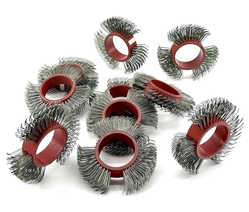 Image of 10PCS,Abrasive Wire Wheel Belt, Bristle Blasting Wheels for Surface Blaster | 0.7mm Carbon Spring Steel, Metal Blaster Wheels, 23mm Coarse Wire Wheel