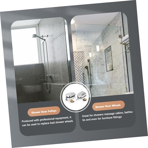 Ruedas dobles para mampara de baño con rodamiento electrochapado 25mm 8