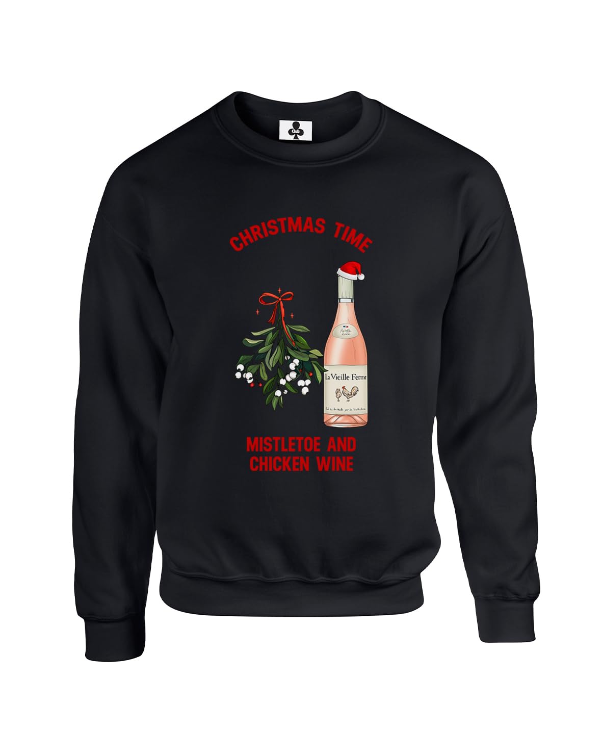 Taylor Brown Christmas time, chicken wine meme novelty xmas festive santa iconic rude joke cute Unisex Funny Adults Sweatshirt Jumper