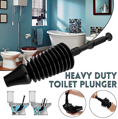 Toilet plunjer, krachtige WC plunjer Flexibele afvoer plunjer met sterke balg ontwerp, Toilet Unblocker Loodgieters Plunjer voor het deblokkeren van alle soorten Toiletten, Clear & Deblock Tough Drain Blockages - Afbeelding 3