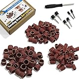 Asieg Tool Sanding Drum Kit 142Pcs 80Grit, 1/2