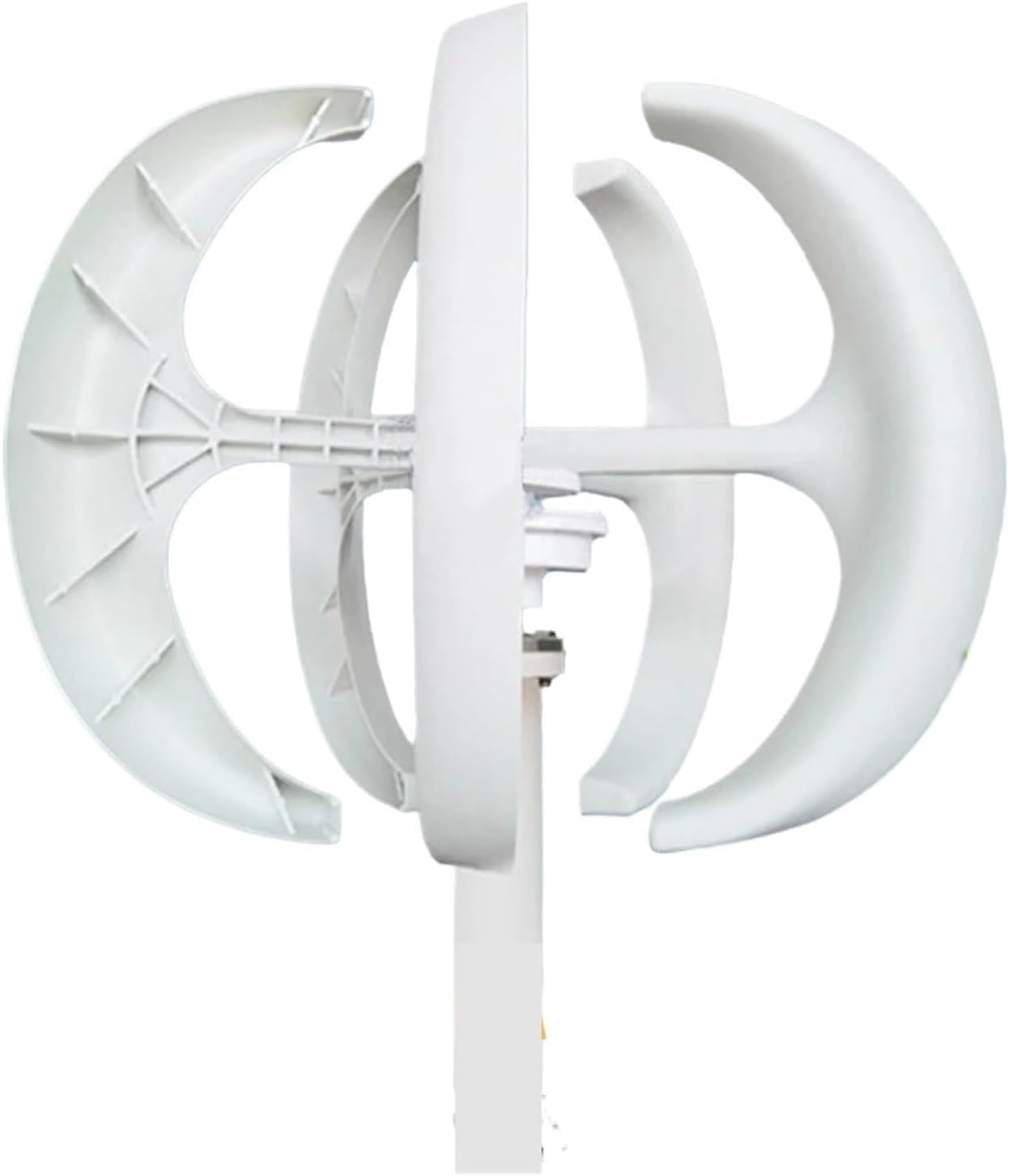 LIAMOS 5000W Home Low Noise Wind Power Turbine Electric Generator 5KW 12V 24V Vertical Windmill Low Wind Speed Starting Wind Turbines,Stable Operation(White,12V)