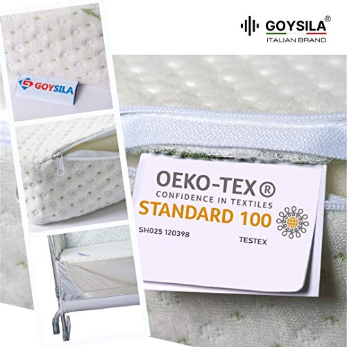 GOYSILA Matelas Cododo Chicco Next to Me Certifié Oeko-tex 83x50 Épaisseur 7cm Anti ètouffement Respirant Confortable Compatible Berceau Cododo Next2me Cosleeping Dream Magic Kinderkraft Calidoo