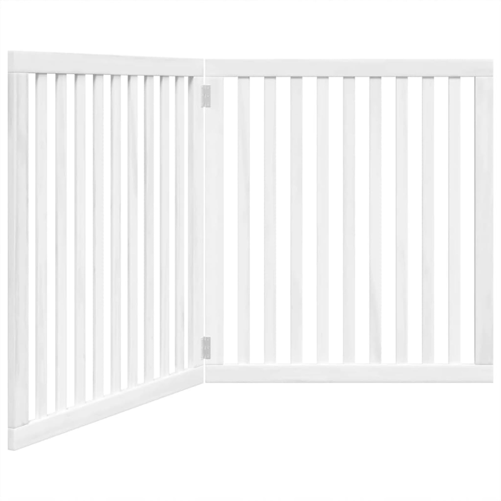 Gecheer Puerta para Perros Plegable 2 Paneles Madera álamo Blanca 160cm Modelo LYKQY-352250ES
