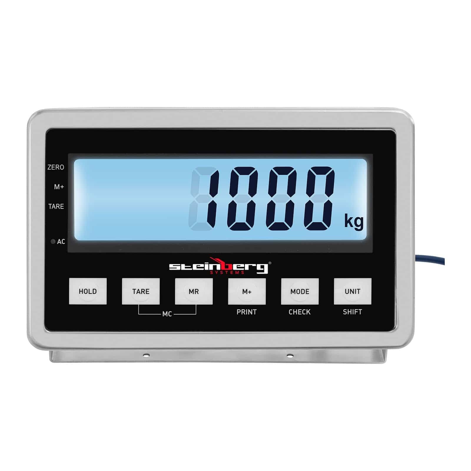Steinberg Systems SBS-BW-1000/200M Báscula de suelo 1000 kg / 0,2 kg 1200 x 1200 mm LCD Báscula industrial