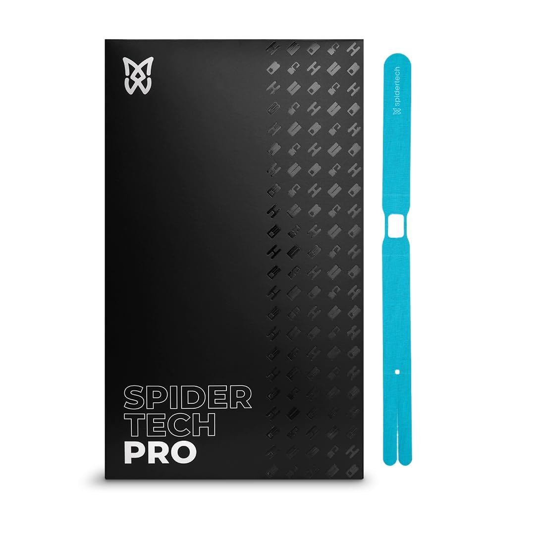 Spidertech Professional Pre-Cut Cotton Kinesiology Tape for Ankle Support - for Athletes Sports Physiotherapists and Chiropractors Pain Relief