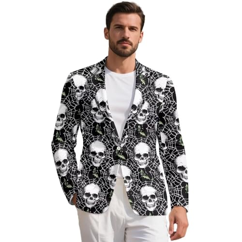 Men Blazer Summer Sports Suit Jacket with 2 Pockets Casual One Button Sport Coat Lapel Outfits S-5XL