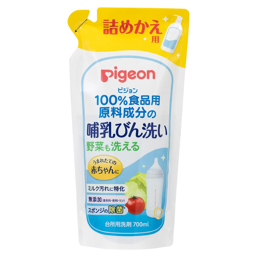 PIGEON 1025985 젖병 세척 리필 23.6 FL 온스(700 ML) 젖병 세정제