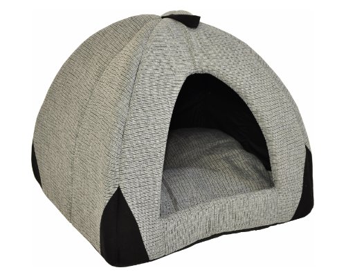 nanook Hundehöhle Katzenhöhle M für Katzen und kleine Hunde Kuschelhöhle Kleintierhöhle Woody kuschelig 45 cm