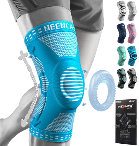 Image of NEENCA Professional Knee Brace, Compression Knee Sleeve with Patella Gel Pad & Side Stabilizers, Knee Support Bandage for Pain Relief, Medical Knee Pad for Running, Workout, Arthritis, Joint Recovery