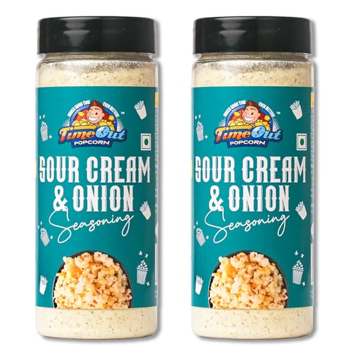 Image of Time Out Popcorn Sour Cream n Onion Seasoning, Multi-Purpose Powder, Popcorn and Snacks Flavoring,Pack of 2, 100g Each