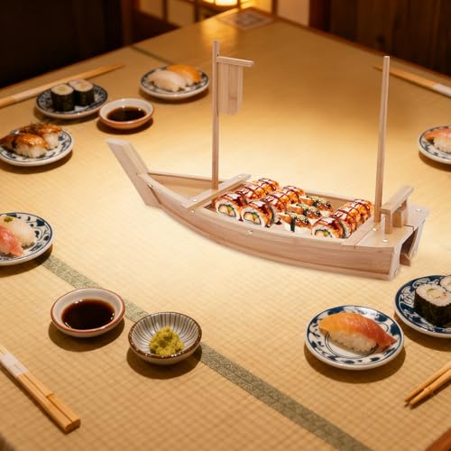 Bandeja Sushi Boat de Madera 27.6" miniatura 5