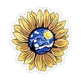 Sunflower Sticker Decal for Wall, Laptop, Cell, Truck Sticker for Windows, Cars, Trucks 5' Inch