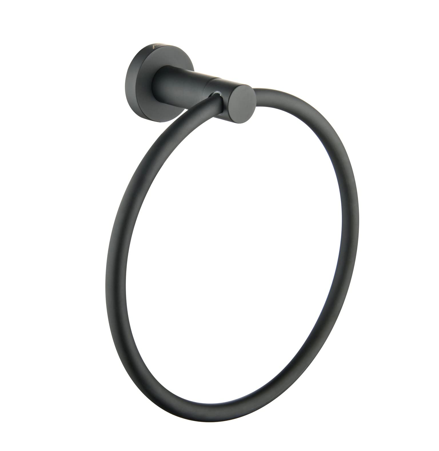 FASHION HOME Matte Black Towel Ring – Wall-Mounted Bathroom & Kitchen Towel Holder, Modern Bath Accessories