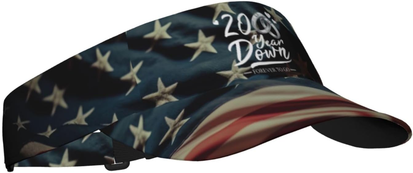 Sun Visors 20 Years Down Forever to Go Couple 20th Weddings Sunscreen Sport Baseball Empty Top for Women Men Black