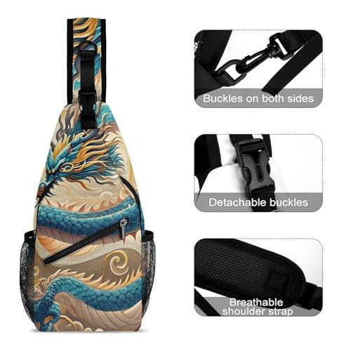 Mermaid Sling Bag for Men Women - Adjustable Crossbody Chest Backpack, 15" Travel Hiking Fanny Pack3
