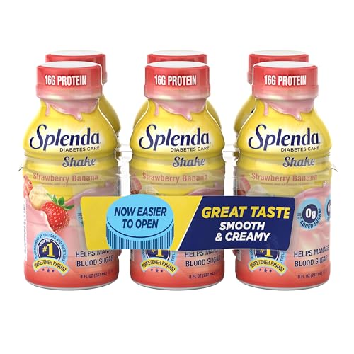 Image of SPLENDA Diabetes Care Shakes, Strawberry Banana, 8 Fl Oz, 6 Pack | Meal Replacement Shake
