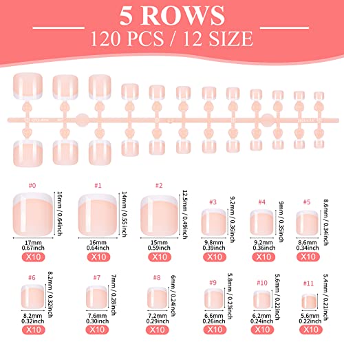MELLIEX 120Pcs False Toenails Set Full Cover Fake Toenail Tips Glossy Fake Toe Nails With Nail Files for Women Girls Nail Salon and Nail Art DIY - Image 4