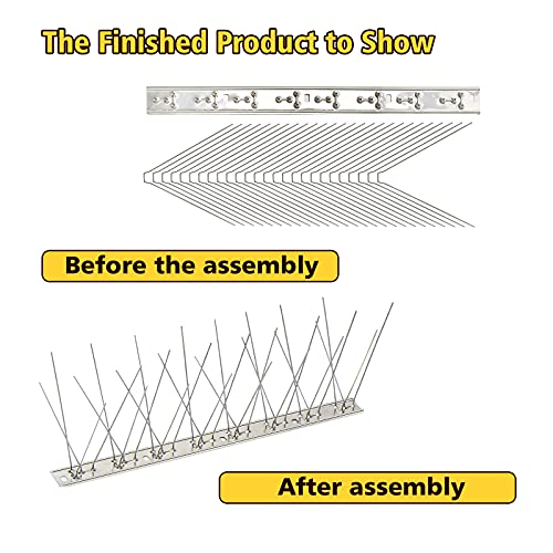 Kky 12 Pack Bird Spikes –13 Inch Anti-Bird Nails Bird Repellent Metal Stainless Steel Bird Spikes For Pigeon And Other Small Birds(12.9 Feet)… #TOP6