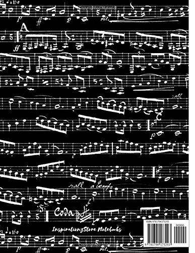 Songwriting Journal: alternating Blank Sheet Music & Lined Paper for lyrics, 12 stave Manuscript Paper & college ruled paper, Song Writing A4 Music Notebook (8.5x11, Black), Perfect Bound Softcover - Image 2