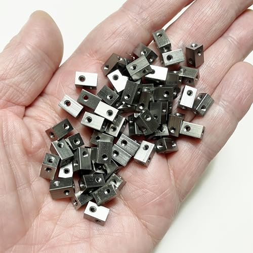 M00348-50 MOREZMORE 50pc Offset Cross Connectors M2 8x5x5mm Threaded 3-Way Chest Hip Hub for Ball Socket Stop Motion Puppet Armature Humanly Posable Armature Parts HPA