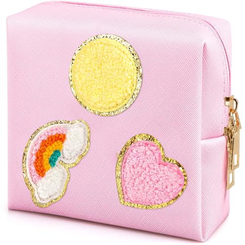 Image of airogym Period Bag for Women, Sanitary Napkin Storage Bag, Functional PU Leather Sanitary Pad Bags for Panty Liners, Tampons, Menstrual Cup Pouches, Sanitary Pads Organizer with Zipper